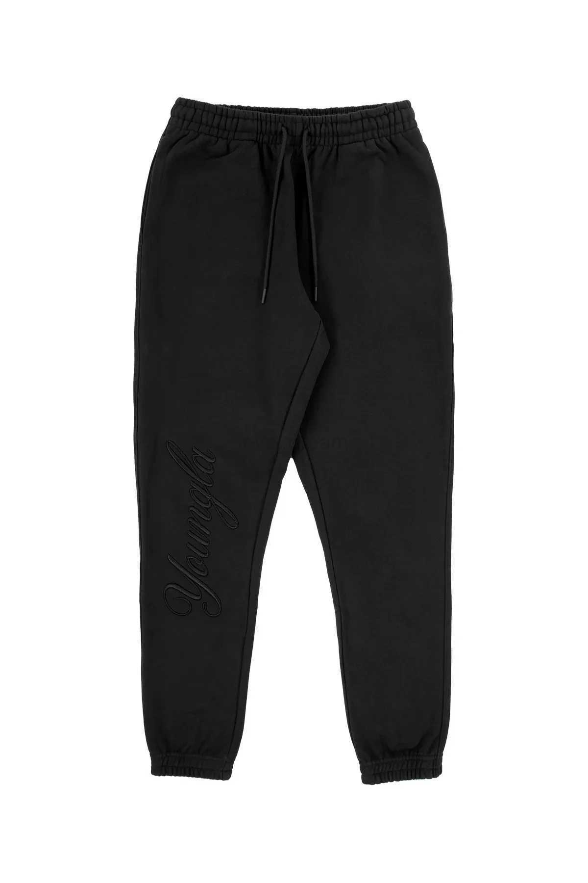 New Spring Sweatpants Jogger Gym Exercise Fitness Cotton Ankle Pants Embroidered Wool Circle Solid Color PantsXJ240813