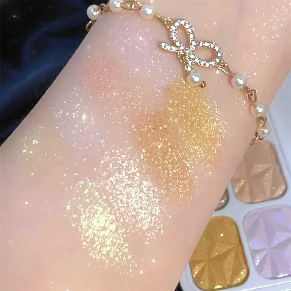 Pearl eye shadow Palette Highlighter Bright face contour powder blusher waterproof makeup Body glitter powder cosmetics W240812