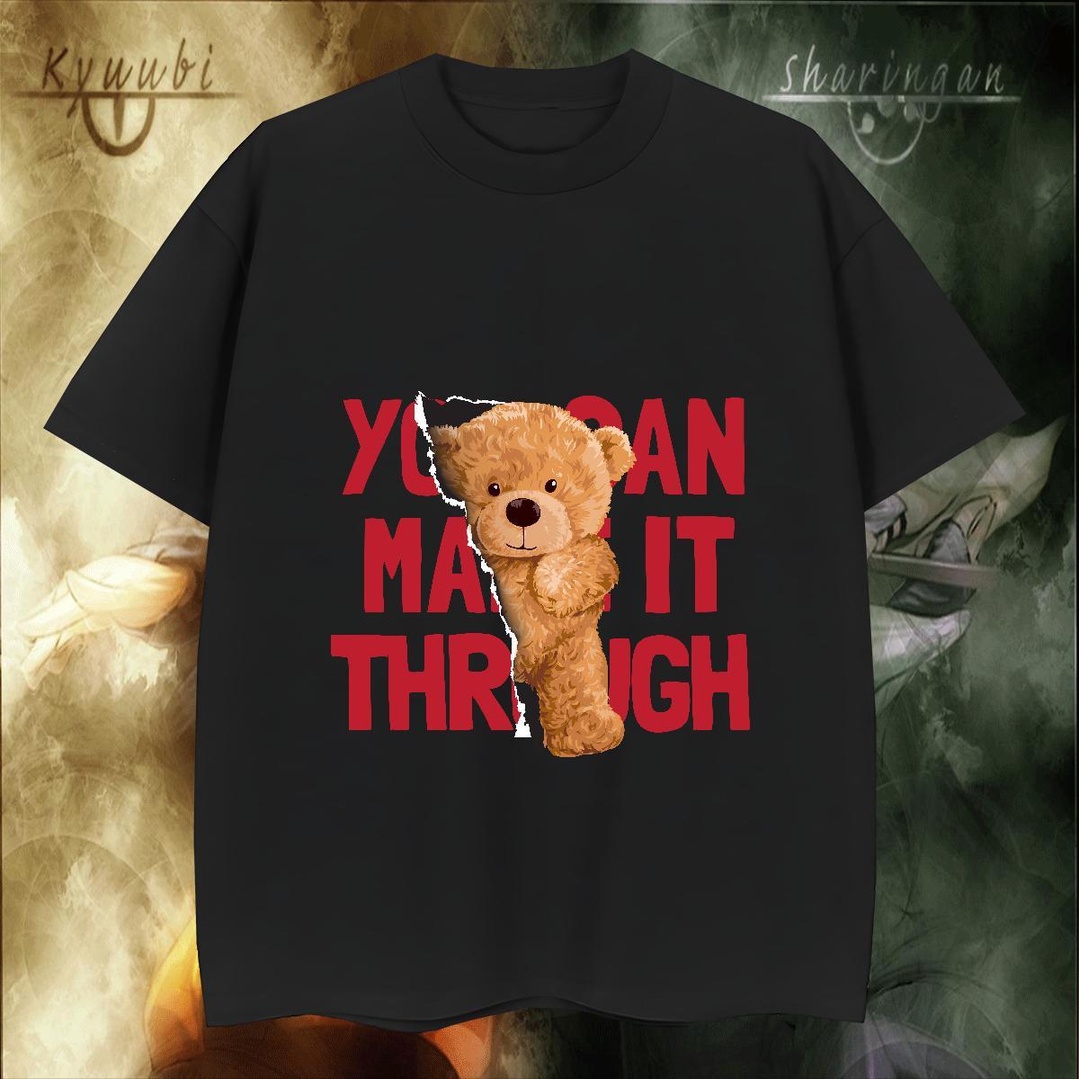 Unisex bear T Shirts Men Daily Wear Men Clothes T-Shirt 230g 100% Cotton Custom Crew Neck Custom Big Size Tee Shirt