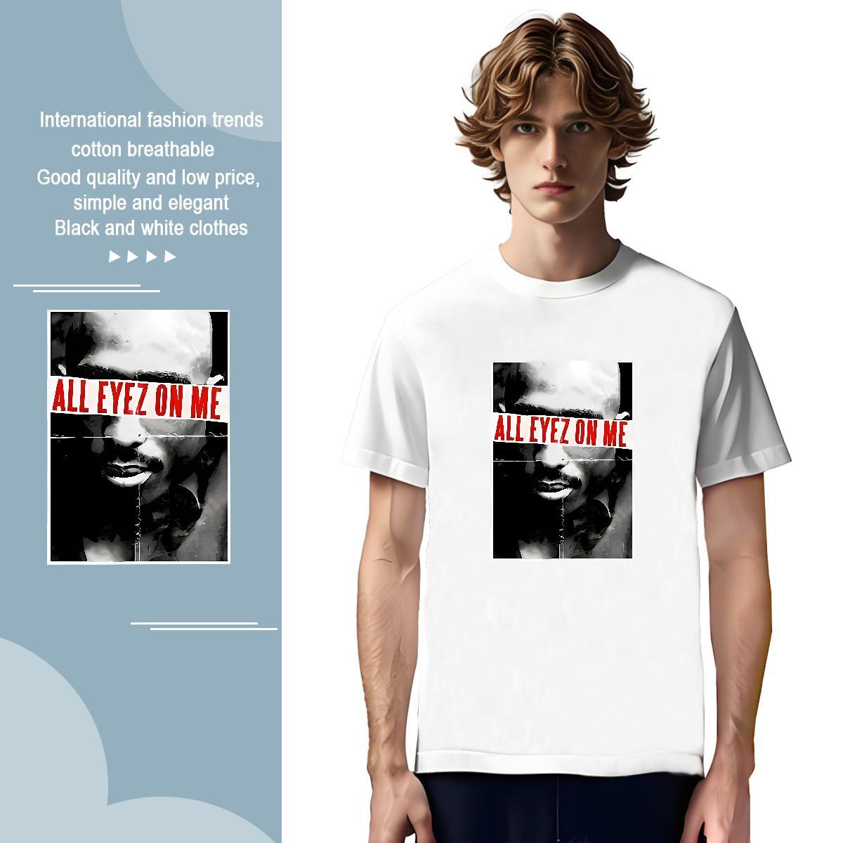 T shirt 230g 100% Cotton character Street wear Hip Hop O-Neck Short Sleeve Oversized Men Tees 2024 Wholesale Clothes