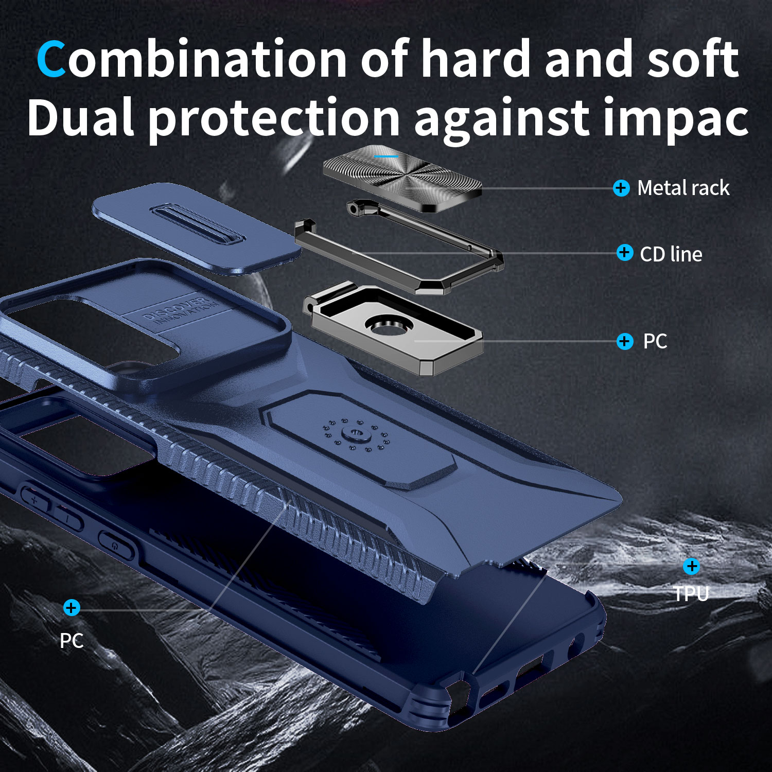 Reaper Military Grade Rugged Armor Cases Slide Camera Protection Ring Stand Shockproof Cover For MOTO Edge G 5G 2024 Power Play Stylus G22 Google Pixe