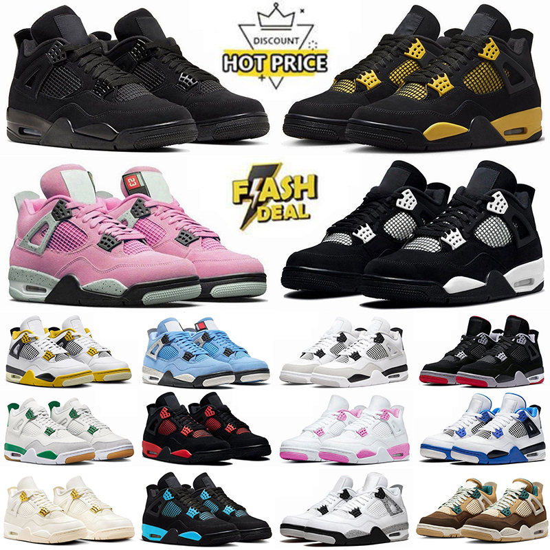 Men 4s Basketball Shoes White Thunder Black Cat 4 Bred Reimagined University Pink Women Designer Trainers Military Blue Mens Womens Sports Sneakers
