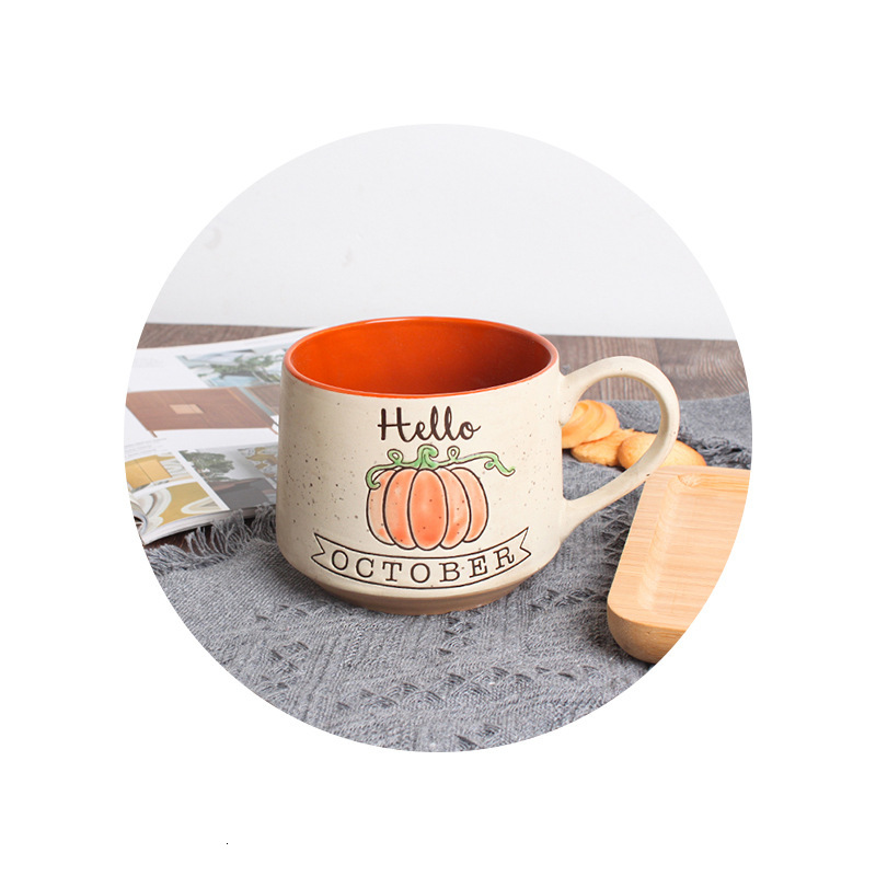 New Pumpkin Ceramic with Small Heat Transfer Mug Personalized Printed Pattern Welfare Gift Cup