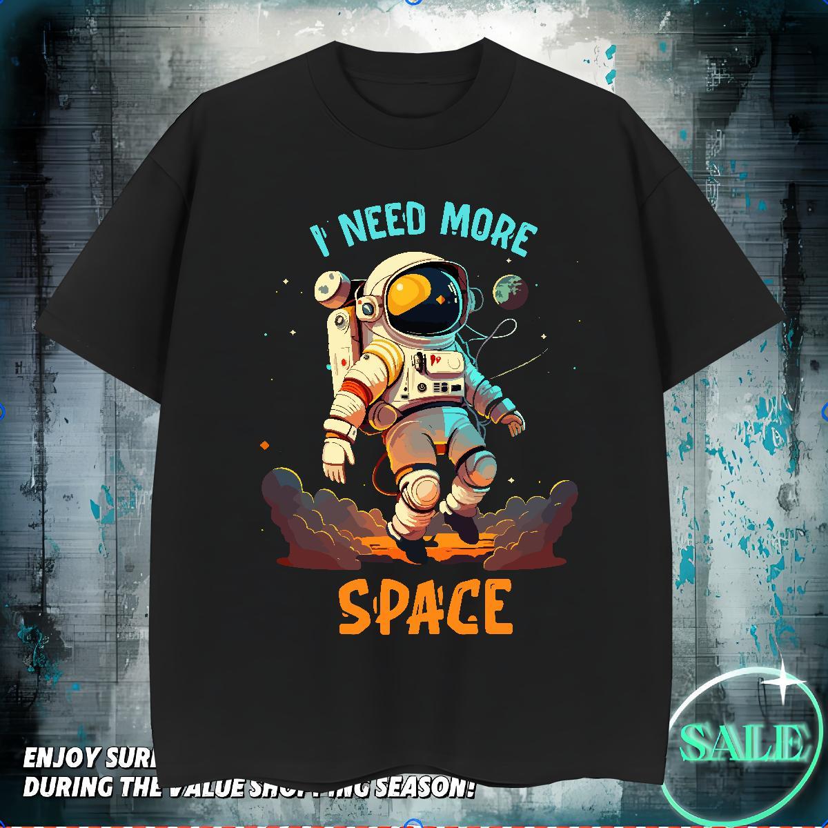 T Shirts Men 100% Cotton 230g cosmonaut Sports Casual Pure Cotton Skull Men Tees Designer Fashion TOP Quality Clothes