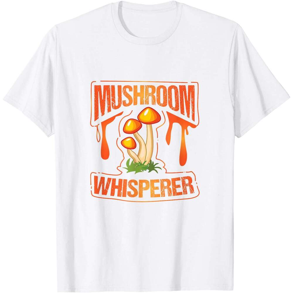 25ss Casual T shirt for Mens Mushroom Whisperer Funny Wild Mushroom Fungi Gift T-Shirt Shirts Tshirt Graphic Tee Tops Clothes Short sleeve Free shippi