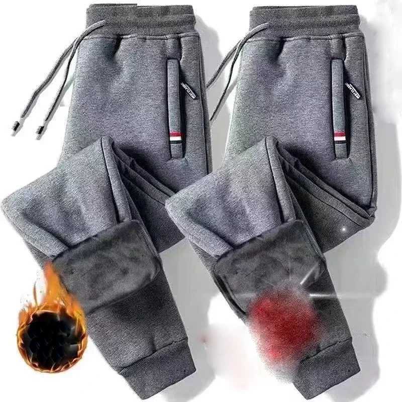 Autumn Winter Thickened Sports Pants for Men Warm Casual Joggers Pants Loose Leggings for Men SweatpantsXJ240813