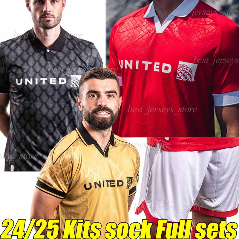 24/25 WreXHamS LEE MULLIN Soccer Jerseys FLETCHER PALMER DALBY Crysau pel Droed DAVIES YOUNG Men Kids Kits sock sets 2025 Home Away Third Football Shirts Maillot Foot