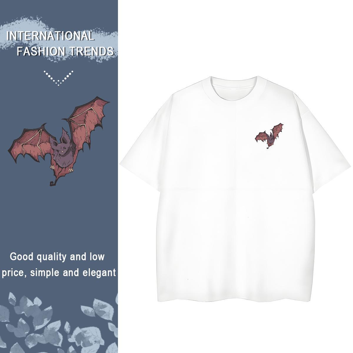 Cool Design bat T-Shirts for Men Casual Daily Wear Men Tees 230g Pure Cotton Fashion Designer Breathable Crew Neck DIY Logo Oversized Clothes