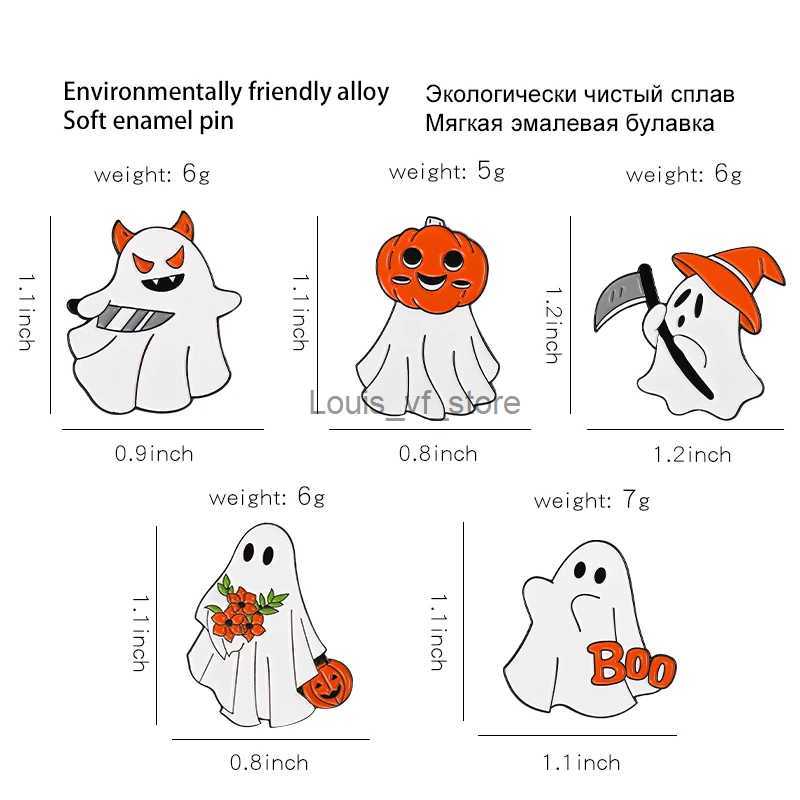 Pins Brooches Interesting Halloween Enamel Pin Punk Pumpkin Horror Spider Gothic Skull Brooch Collar Badge Jewelry Witch Dark Festival Gift H240813