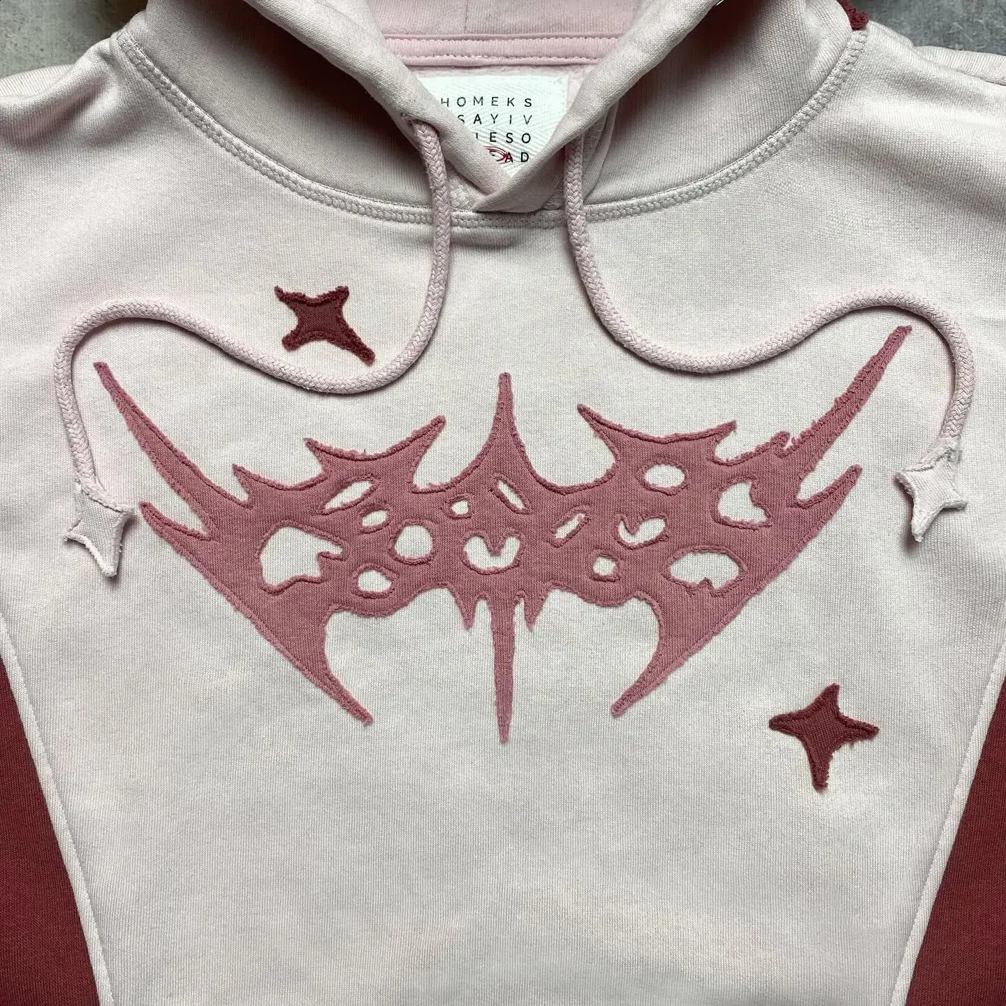 Y2k US Two tone Splicing Hoodie Sportswear Mens and Womens Punk Rock Gothic Zipper Clothing 240813