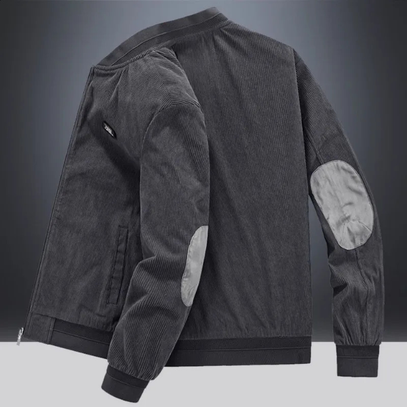 Mens casual thin jacket patch work pocket shoulder windproof stand collar retro autumn mens top 240812