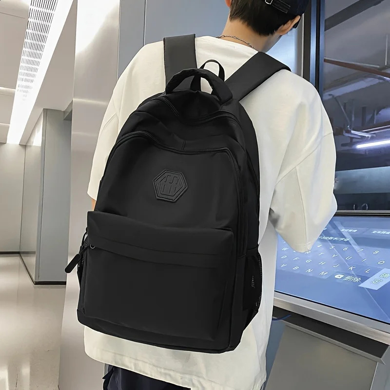 Backpack mens casual business computer fashion trend student backpack travel men can hold 205inch 240813