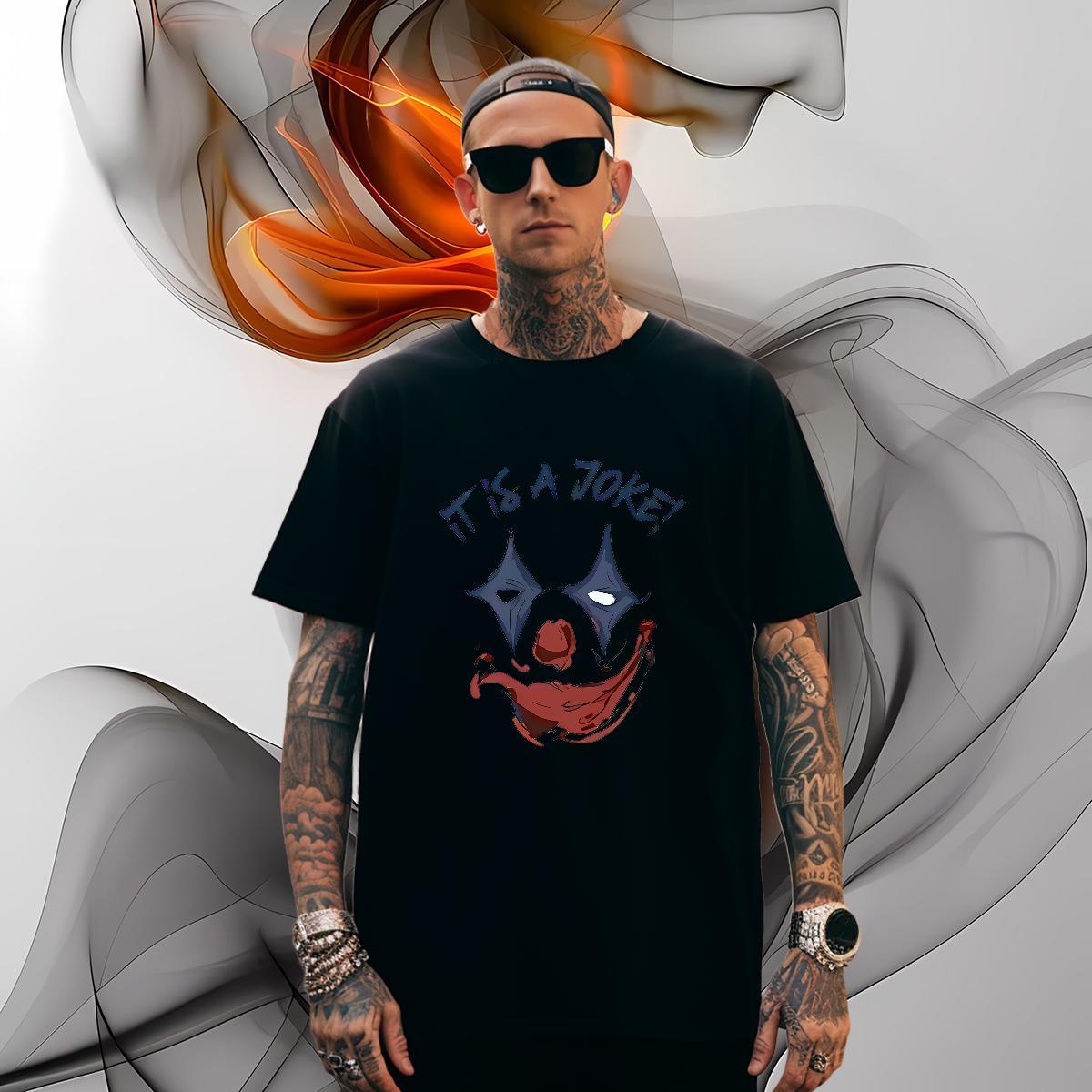 Cool clown T shirt Street Wear Mens Tshirts 230g 100% Cotton Factory Direct Breathable Custom Printing Tops