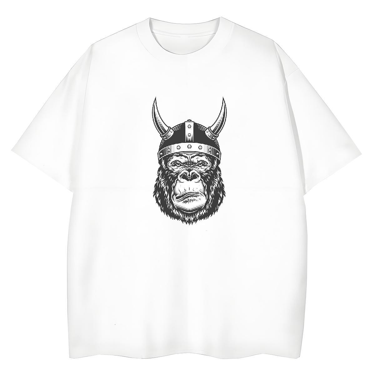 Designer Men Tshirts Daily Outfit 230g Pure Cotton Floral Print Breathable Crew Neck chimpanzee Men T Shirts 2024 DIY Tees Shirts