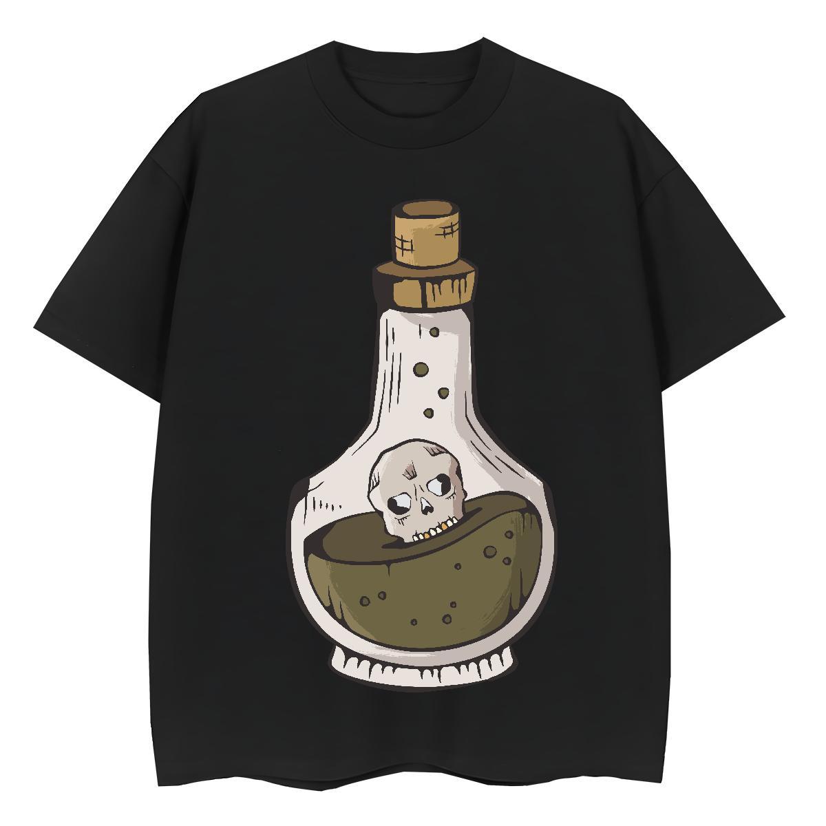 Wholesale Man T Shirts bottle Pure Cotton Street Custom Printed 100% Cotton 230g Tshirt for Man Woman 2024 DIY Tees Shirts