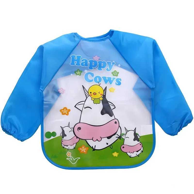 Bibs Burp Cloths Baby Waterproof Bibs EVA Long Sleeve Children Apron Feeding Smock Bibs Kids Eating Breastplate Kid Stuff Baby Burp ClothsL4812