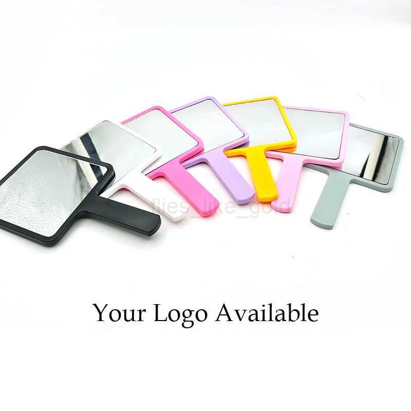 Factory wholesale custom mirrors private labels portable square handheld mirrors cute small mirrors for daily cosmetics W240813
