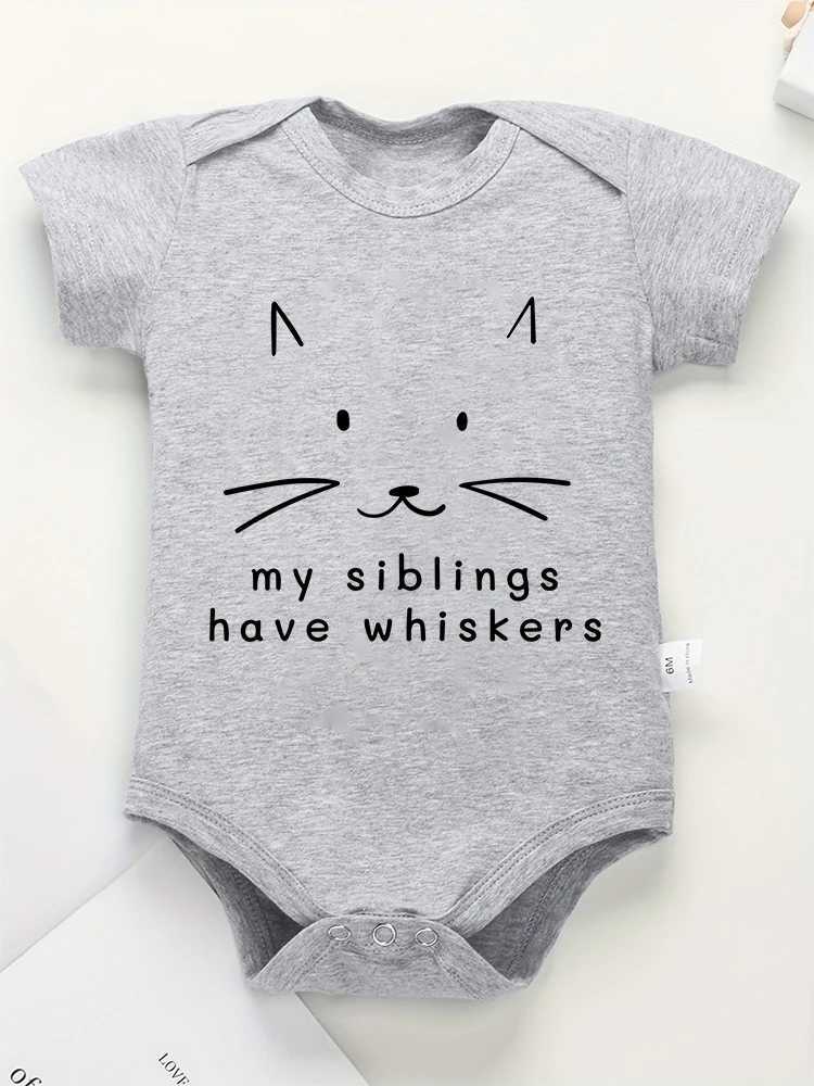 My sisters have lovely beards Baby girls clothes Onesie Funny Kawaii Harajuki Comfortable skin Friendly newborn boys tights Cotton W240812
