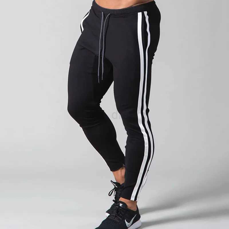 2023 Spring Summer Joggers Men Striped Sweatpants Casual Long Pants Men Fitness Running Workout Track Trousers SportwearXJ240813