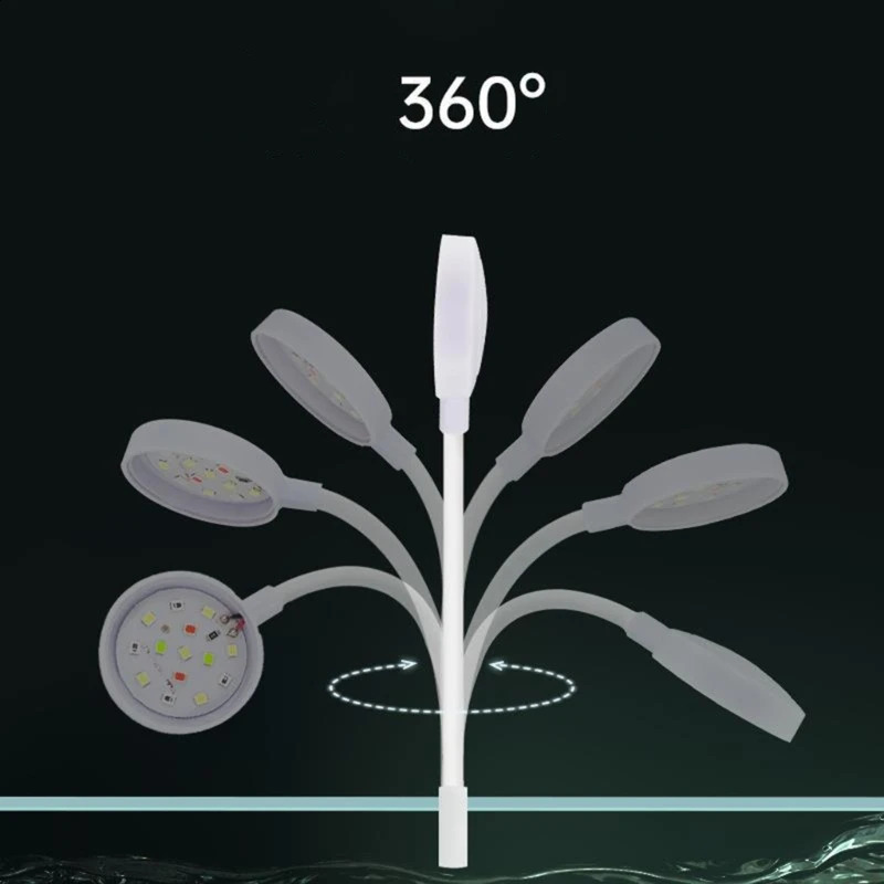Aquarium Fish Led Light Clip on Small Grow Light Rotatable Landscape Lamps 240812