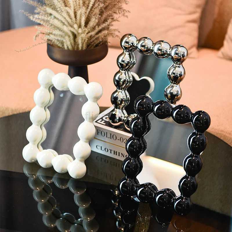 Mirror High Beauty Bedroom Dressing Table Cotton Candy Makeup Mirror New Dormitory Desktop Instagram Style Makeup Mirror W240813