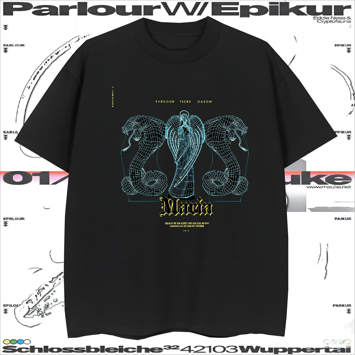 TOP Quality Mens T Shirts snake Short Sleeve Soft Casual Asian Size 230g Pure Cotton Tshirt for Man Woman Fashion Designer Tops Tees