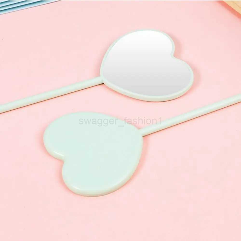 Hand-held Makeup Mirror Handmade DIY Cute Heart-shaped Mirror Cosmetic Woman Girls Creative Durable Portable Makeup ToolXJ240813