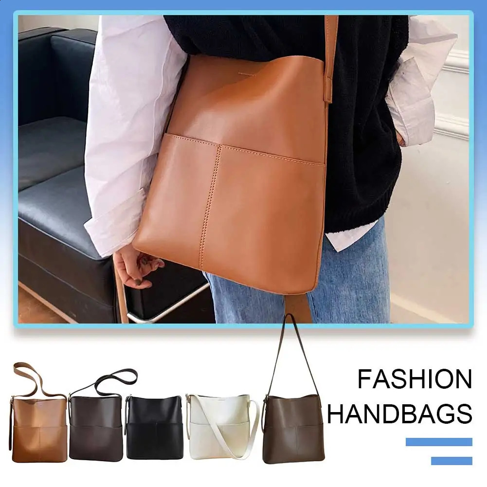 Womens PU Cross Bag Multi Pocket Shoulder Handbag Versatile Satchel Hobo Messenger Outdoor Travel 240813