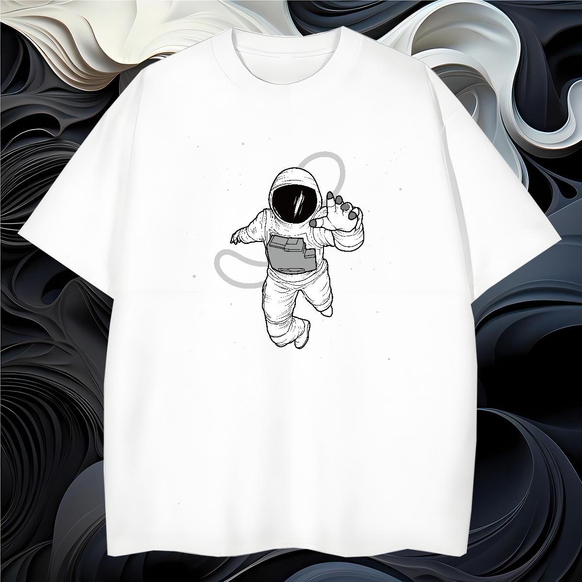 Mens T Shirts 100% Cotton 230g universe Sports Casual Breathable Short Sleeve Custom Big Size Mens Tshirts Designer Fashion Free Shipping Tees