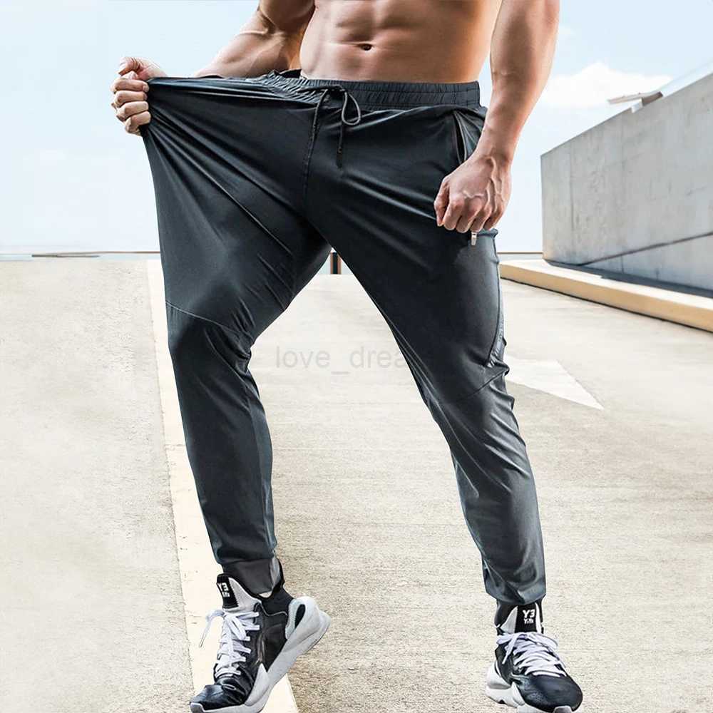 Summer Stretch Men Track Pants Casual Clothing Elastic Waist Jogging Mens Pants Outdoor Training Fitness Breathable Long PantsXJ240813