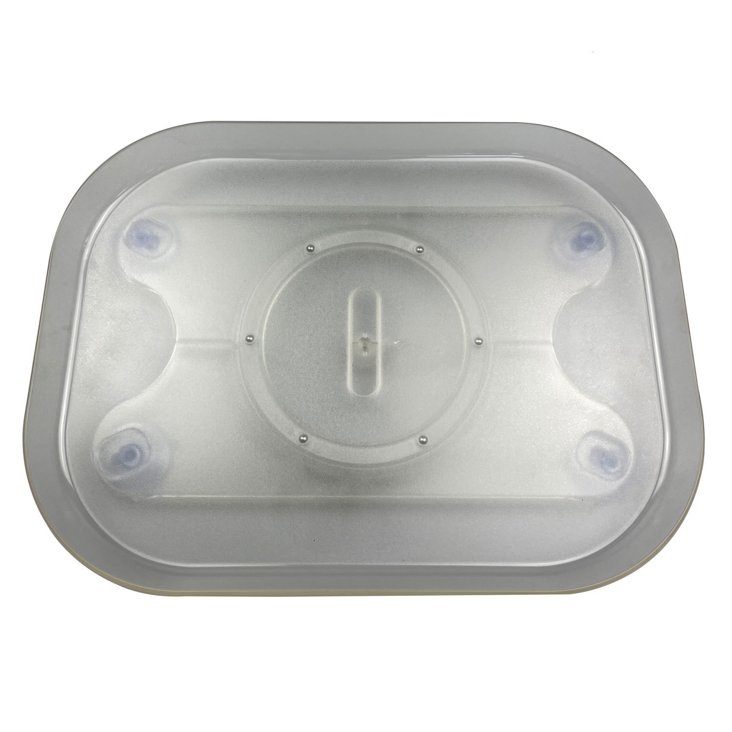 Turntable Organizer Transparent Rotating Tray 360 degree Rectangular Kitchen Refrigerator Storage Box