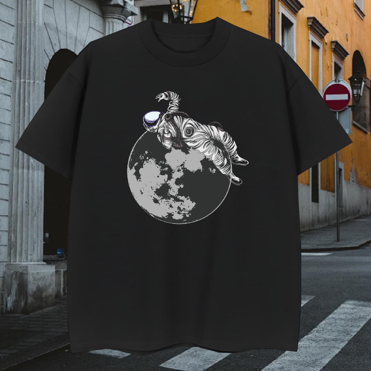 T shirt 230g 100% Cotton universe Spring Summer Breathable Skull Men Tees DIY Customized Wholesale Tops
