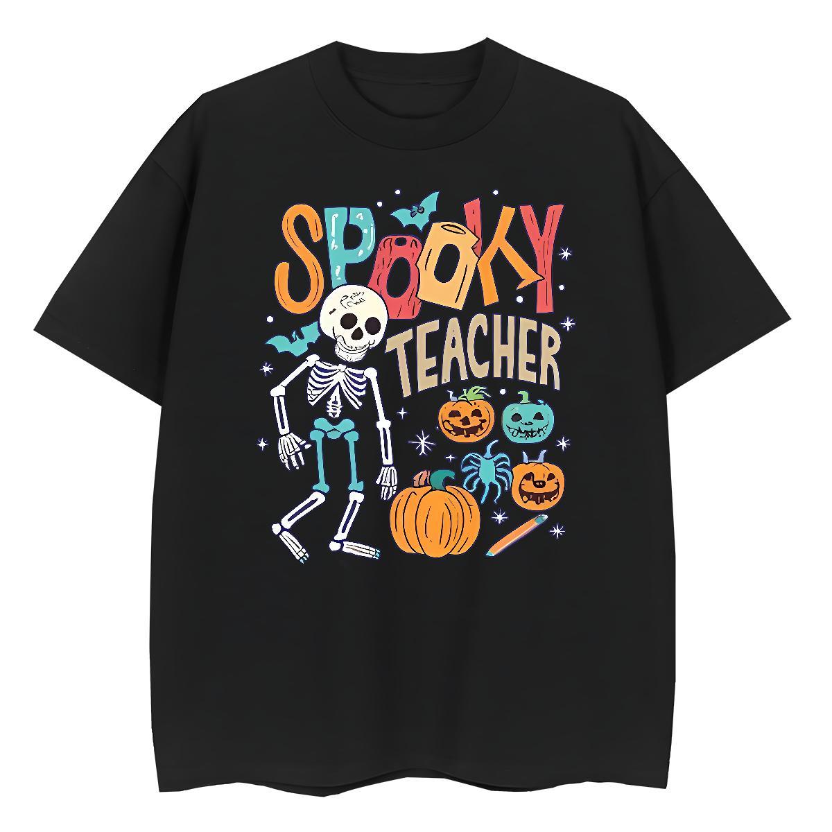 Custom Men Tshirts halloween Casual Daily Wear 230g Cotton Tees Crew Neck Breathable High Quality T Shirts Men DIY Printed