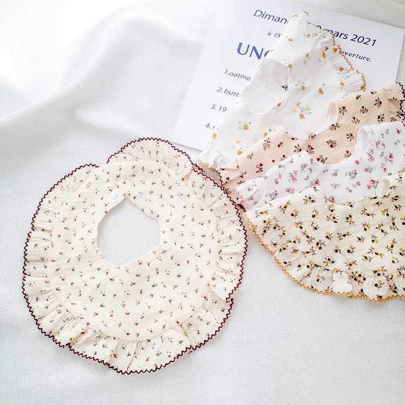 Bibs Burp Cloths New Sweet Floral Lace Baby Feeding Drool Bib Infants Saliva Towel Soft Cotton Burp Cloth For Newborn Toddler Kids Boy Girl BibsL4812