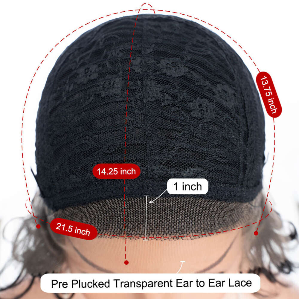 Short Highlight Pixie Brazilian Front Wigs For Women Ombre Blonde Slick Back Human Hair Lace Wig
