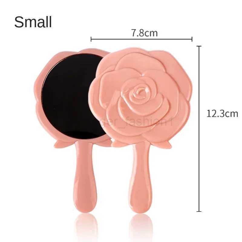 Retro Rose Flower Shape 3D Stereo Cosmetic Makeup Compact Mirror 4 Colors Choose Hand Mirror Compact Mirror WholesaleXJ240813