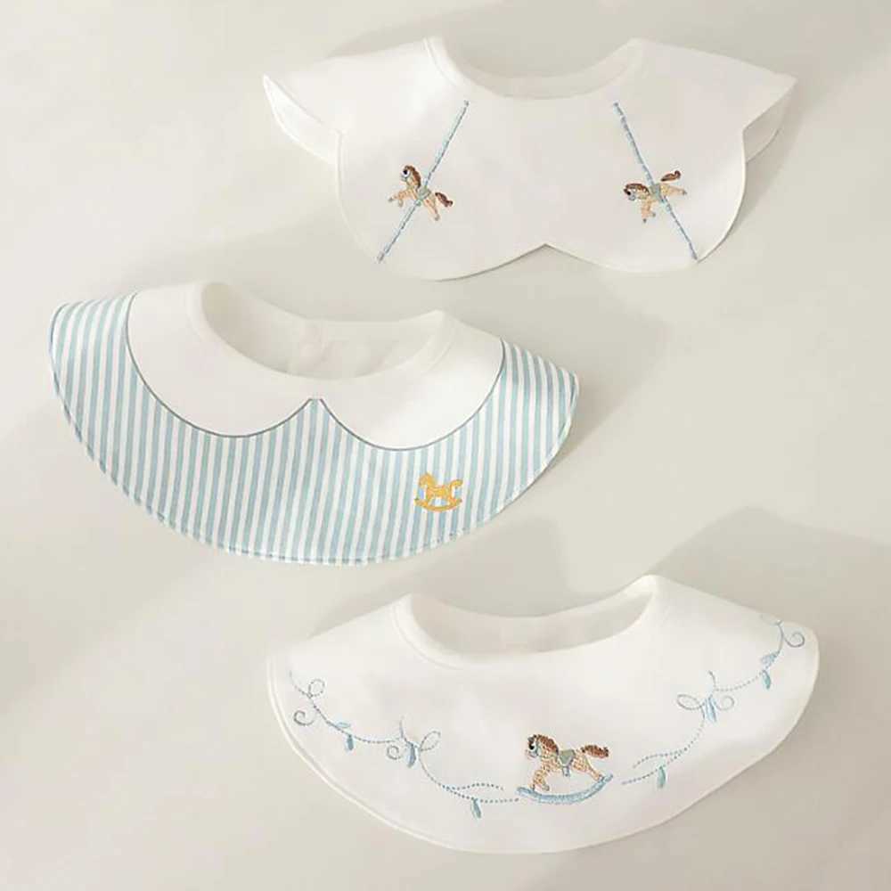 Bibs Burp Cloths Baby Waterproof Bib 3 Pieces Cartoon 360 Degree Rotatable Baby Feeding Bibs Newborn Drool Teeth Saliva Towel For Boys GirlsL4812