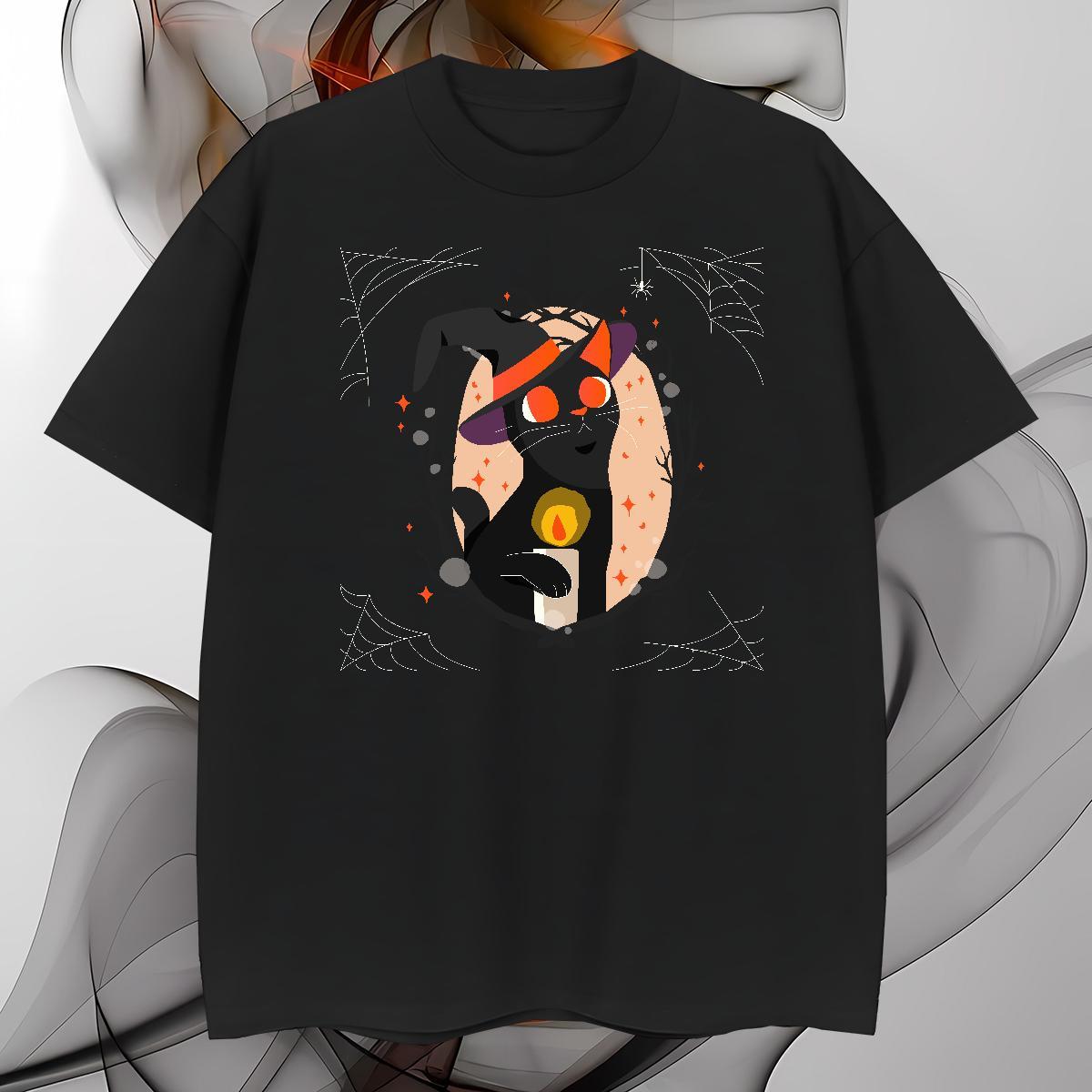 Comfortable T shirt cat Pure Cotton Casual Beach Customized Print 230g 100% Cotton Men Tops Tees Fashion Design Tee Shirt