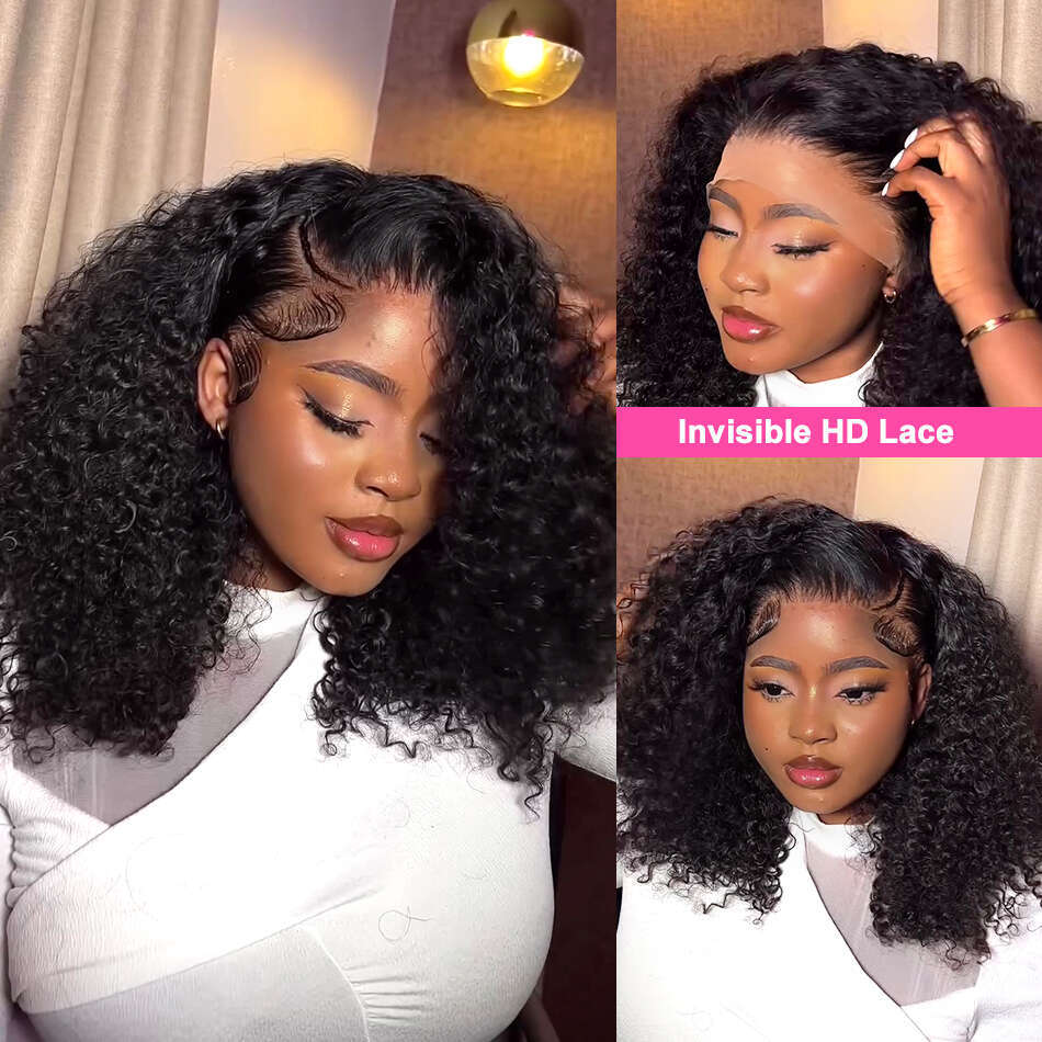 13X6 Short Curly Bob Water 13X4 Deep Wave Lace Front Wigs 5X5 Glueless Wig Human Hair For Women