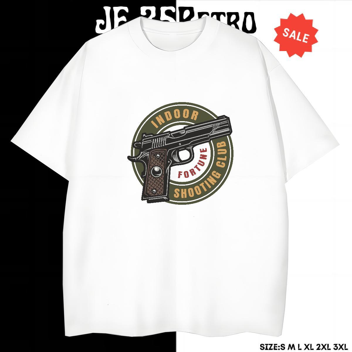 High Quality Man T Shirts gun Crew Neck Outdoor Customized Print 230g 100% Cotton Men Tees Designer Fashion Tops