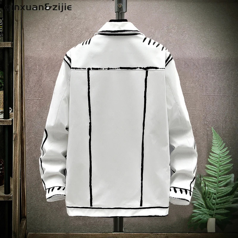 Spring Casual Jacket Korean Fashion Short Lapel Coat Decoration Body Mens High Quality Hip Hop Clothing 240824