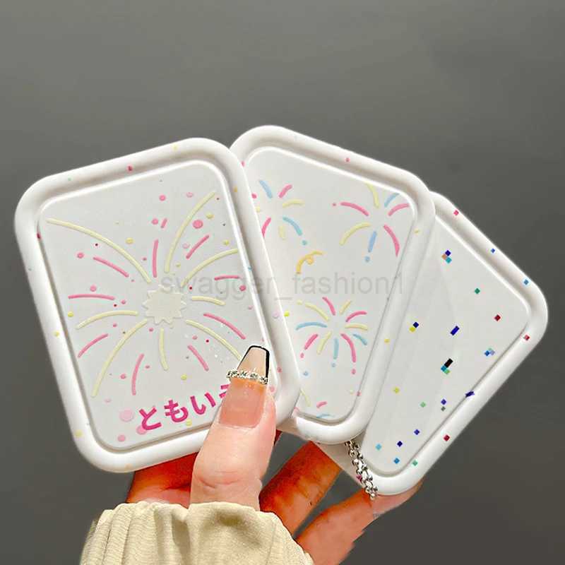 Fireworks Portable Folding Makeup Mirror Portable Pocket Mirror Women Rectangle Cosmetic Make Up Mirror For Tools VanityXJ240813