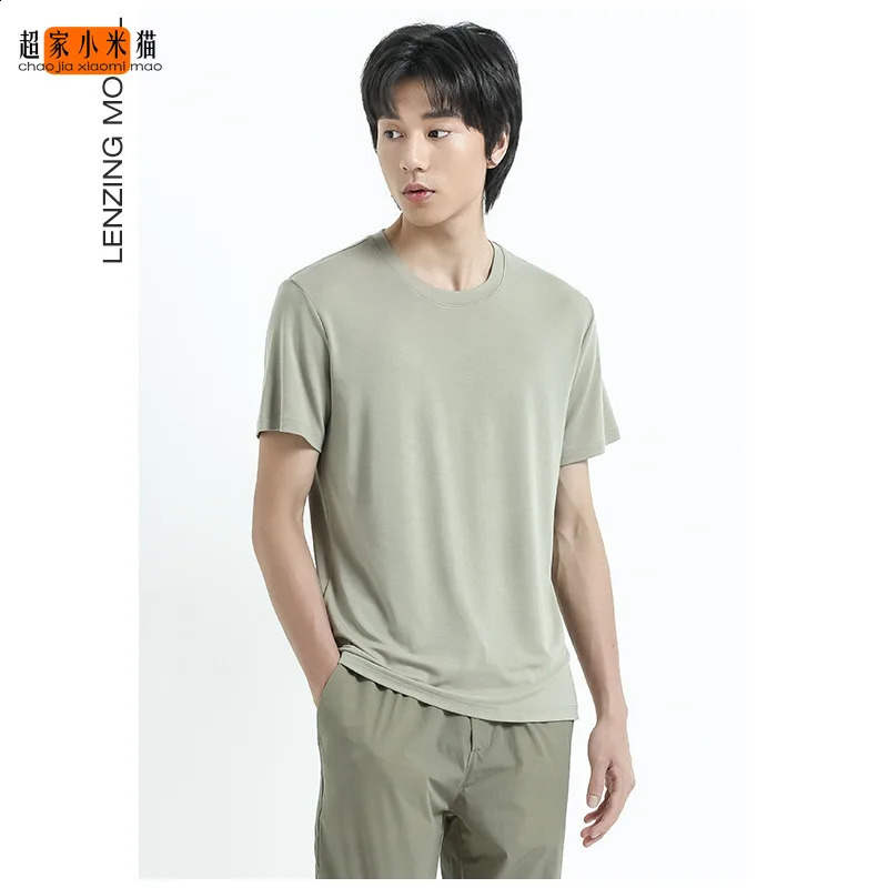 chaojia mao 60S Modal Spring and Summer Short Sleeves T-shirt Mens Outerwear Bottoming Shirt men clothing tshirt 240812