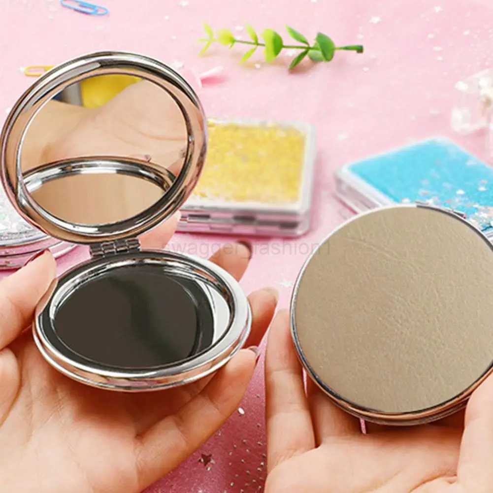 Shiny Quicksand Makeup Mirror Portable Magnifying Hand Pocket Vanity Mirror Standing Makeup Square Foldable Compact Girls C W6K8XJ240813