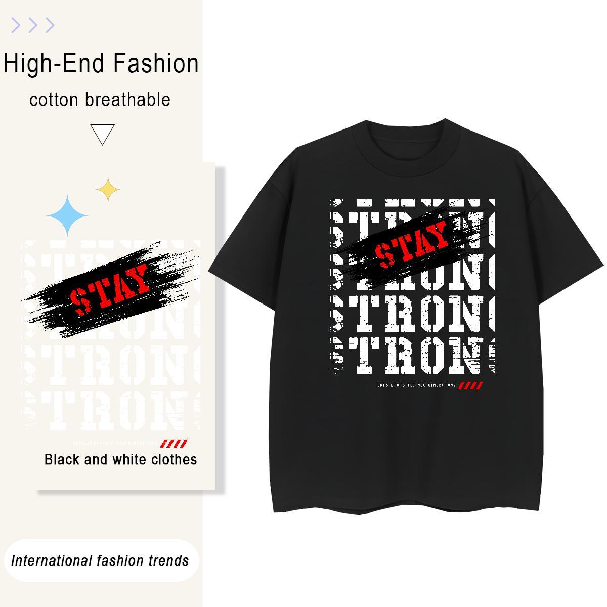 Free Shipping Mens Tshirts Sport 230g 100% Cotton Oversized 4XL Breathable Short Sleeve letter T Shirts Men New Polos