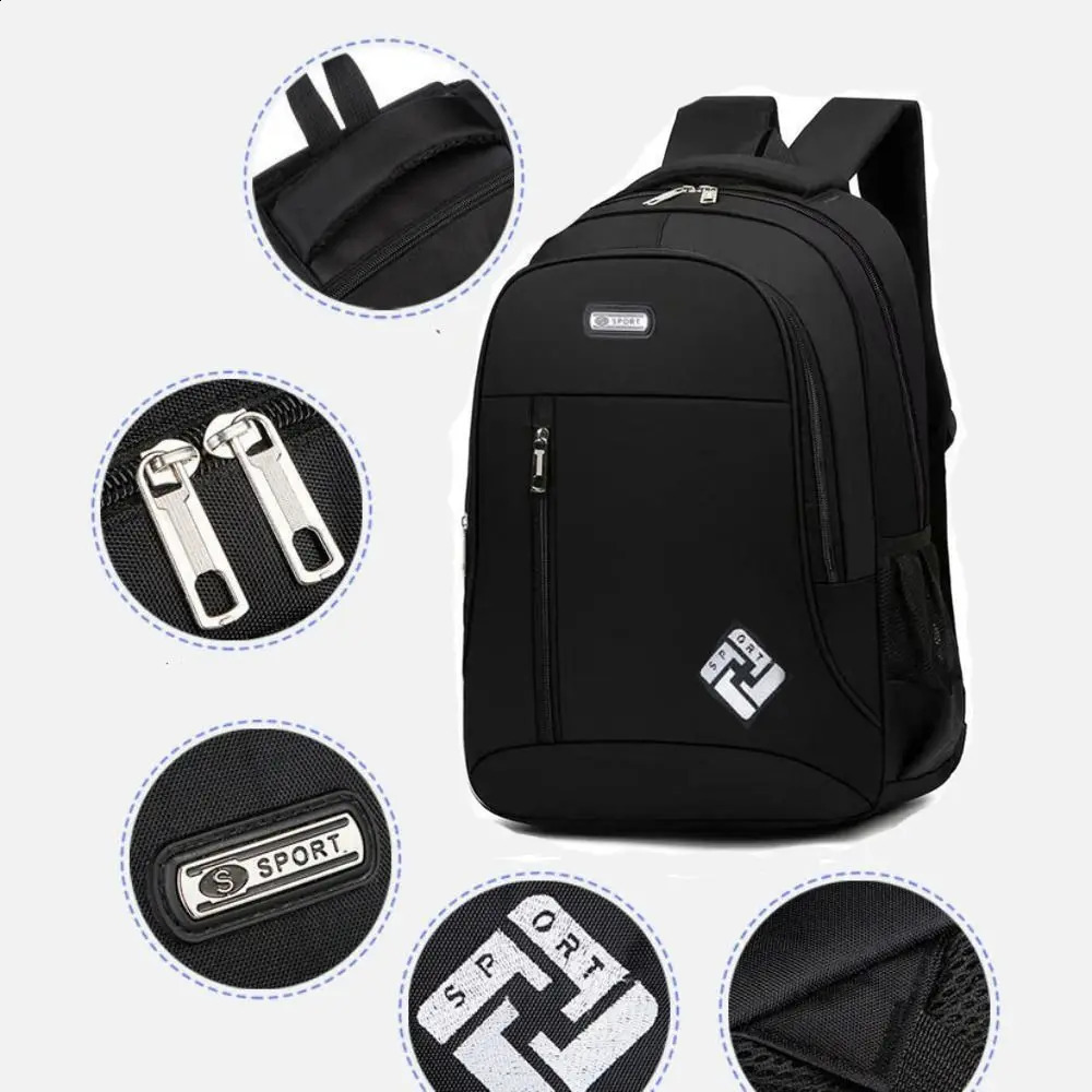 Multi functional mens backpack large capacity business laptop waterproof movie casual bag school 240813