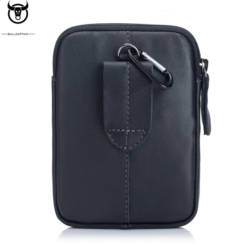 Captain Bull Cowboy Leather Mens Waist Bag Multi functional Outdoor Travel with Money Bag Mens Mobile Phone Bag Clutch JYB083 240812