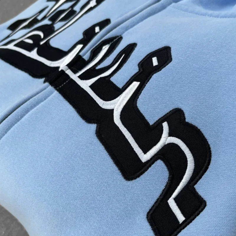 Funny Embroidered Print Pattern Full Zip Women Men Sweatshirts Harajuku High Street Y2K Hoodie Loose Hip Hop Goth Couple Jacket 240809