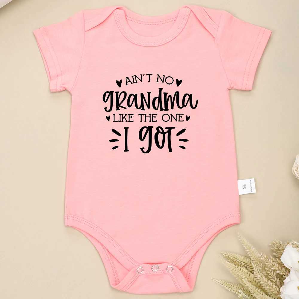 Baby girl no grandma like I got short sleeved Onesie casual comfortable breathable baby summer outfit W240812