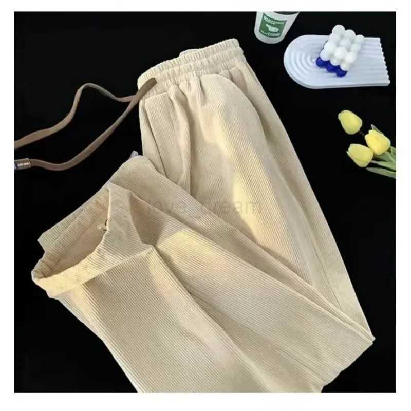 Spring Autumn Casual Pants for Men Loose Corduroy Pants Men Casual Pants Korean Wide Leg Pants Jogger PantsXJ240813